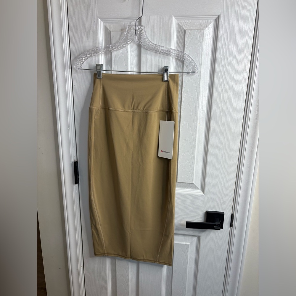 Lululemon Athletica Khaki Midi Pencil Skirt